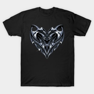 Flame Heart Love Tribal Love Graphic T-Shirt